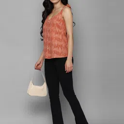Allen Solly Woman Orange Striped Top image 5