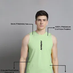 FBAR Printed Pure Cotton Gym Vests image 3