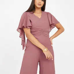 Styli Flared Sleeves Basic Jumpsuit image 2