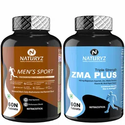 Naturyz Men's Sport Daily Multivitamin 60 Tablets & ZMA Plus 60 Tablets Combo, 2 Piece(s)/Pack Unflavoured-picture-16