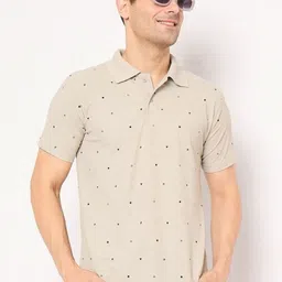 KASMA Men Printed Polo Collar T-shirt-image-8