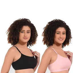 ORLIZEA Women Pack of 2 Full Coverage Non Padded Bra-image-23