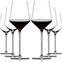 red-rubby (Pack of 6) Crystal Wine Glasses, Red Wine Glass, 430 ml, Laser Cut Thin Rim Glass Set Whisky Glass-picture-10