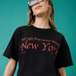 Mast & Harbour Women Printed T-shirt-picture-19