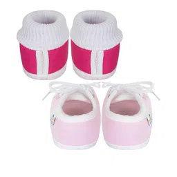 NESKA MODA Pink Cotton Booties image 5