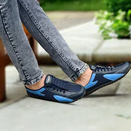 Groofer Men Colourblocked Lace-Up Unique trendy Sneakers image 2