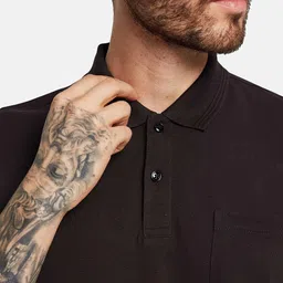 Octave Men Solid Polo Collar Pockets T-shirt image 2