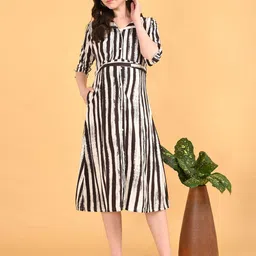 GOLDSTROMS Striped A-Line Dress image 3