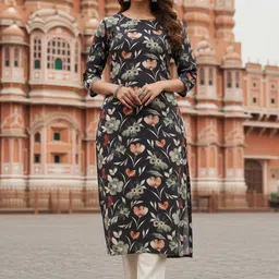 THE FAB FACTORY Floral Printed Kurti-picture-16