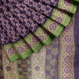 The Chennai Silks Ethnic Motifs Printed Pure Cotton Gadwal Saree image 4