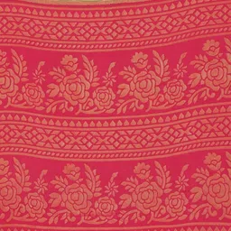 DIVASTRI Floral Pure Chiffon Fusion Saree image 2