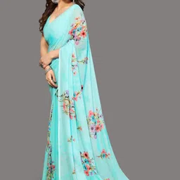 HERE&NOW Floral Printed Saree image 5