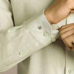 Louis Philippe Men Ethnic Motifs Printed Spread Collar Pure Cotton Formal Shirt image 5