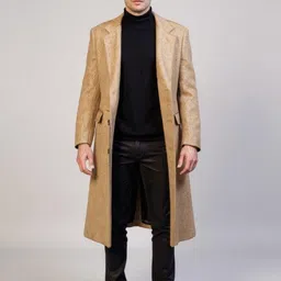 Mast & Harbour Men Longline Cape Jacket with Patchwork-picture-17