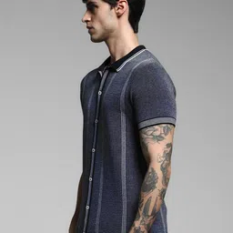 Jack & Jones Striped Short Sleeves Polo Collar Pure Cotton Regular Fit T-shirt image 2