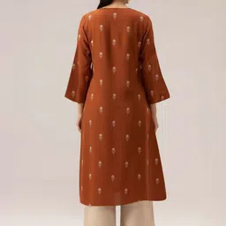 Anni Designer Floral Printed V-Neck Three-Quarter Sleeves Straight Kurta With Palazzo image 2