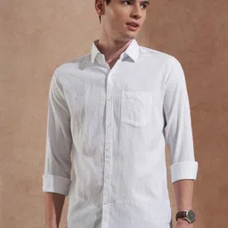 TRYBUY.IN Men Premium Fit Solid Spread Collar Cotton Casual Shirt-picture-10