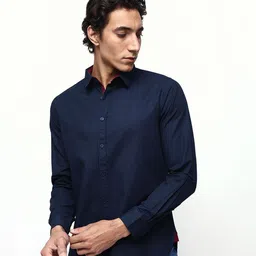 Dennis Lingo Men Vertical Striped Spread Collar Pure Cotton Casual Shirt-image-35