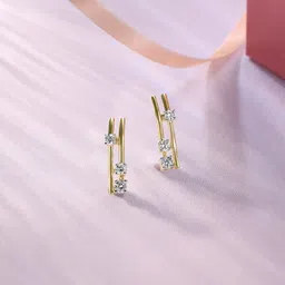 Mia by Tanishq 14 KT Gold Chic Ladder Diamond Earrings - 1.222 g-picture-33