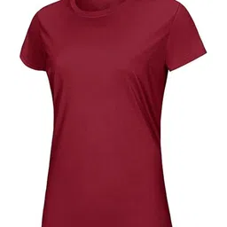 Diving Deep Women Dri-Blend Solid Round Neck Cotton T-shirt-image-47
