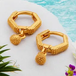 SHREE KRISHNA SHOPPING Unisex Gold-Plated Brass Earrings-picture-11