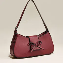 StyleCast Women Solid Structured Bow Detail Shoulder Bag-picture-18