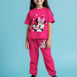 Disney By Miss and Chief Girls Printed T-shirt With Joggers-picture-15