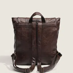 StyleCast Women Textured Large Backpack with Flap Closure image 3