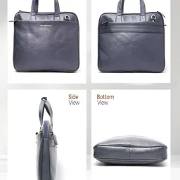 Red Harbour Men Textured Leather Laptop Bag image 4