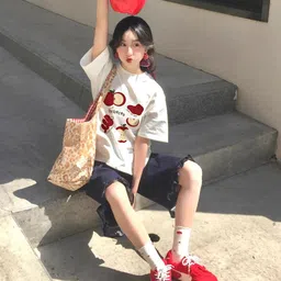 StyleCast x Revolte Women Printed Drop-Shoulder Sleeves T-shirt image 4