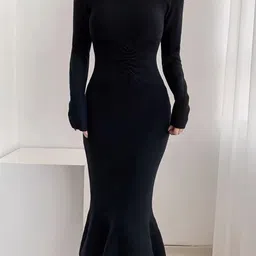StyleCast x Revolte Women Ruched Bodycon Midi Dress-picture-24