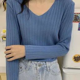 Outzidr Women V-Neck Top-picture-10