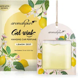aromahpure Gel Wink Hanging Car Perfume Lemon Last 30 days Easy to Use gel based air Car Freshener Diffuser-picture-21