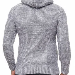 HERE&NOW Men Grey Acrylic Slim Fit Sweaters image 4
