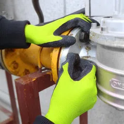 stylera 2 PAIR Crinkle Latex Rubber Hand Coated Safety Work Gloves Polyester, Latex Safety Gloves image 2