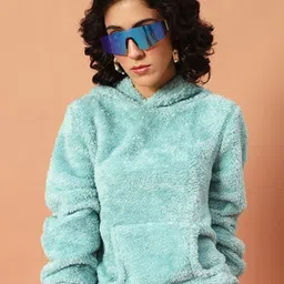 The Dry State Women Solid Hooded Sweatshirt-picture-37