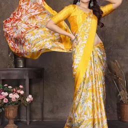 KALINI Floral Printed Tussar Saree-image-17