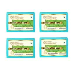 Khadi Organique Set Of 4 Green Apple Soaps - 125 g Each image 1