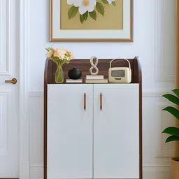 Outkraft Brown & White 3-Layers Engineered Wooden Shoe Rack-picture-19