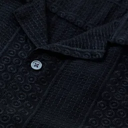 Snitch Self Design Cuban Collar Boxy Casual Shirt image 2