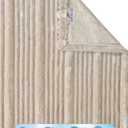 FABINALIV Cream Striped 300 TC Woollen King Bedsheet Set 2.5m X 2.25m image 4