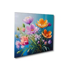 nestroots Vibrant Flowers Canvas Wall Square Paintings Wall Art - 24 x 24 In image 4