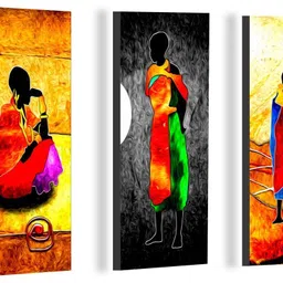 glpri Modern Art 6MM MDF Framed set of 3 Digital Reprint 15 inch x 18 inch Painting image 3