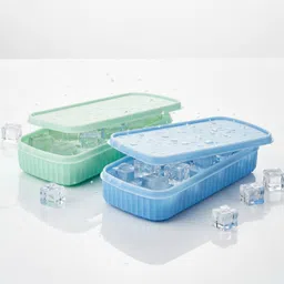 rbgiit Flexible Silicone 8 Cube Ice Maker Mold for Flexible & Cold Drinks Blue, Green Silicone Ice Cube Tray-picture-40
