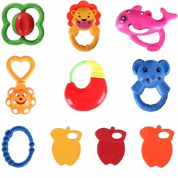 tedbee Set Of 7 Plastic Non Toxic Standard Rattles For New Borns, Baby,Kid_03 Rattle image 3