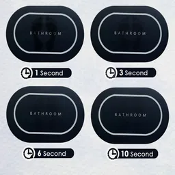 Sittella Black Pack Of 2 Anti-Skid Silicone Bath Mats image 4