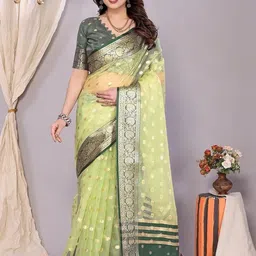 Mitera Geometric Woven Design Zari Banarasi Saree-picture-38