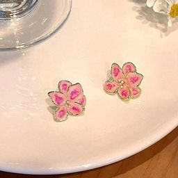 VAGHBHATT Gold Plated Enamelled Floral Studs-picture-24