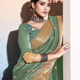 Varanga Ethnic Motifs Zari Tissue Saree-picture-37