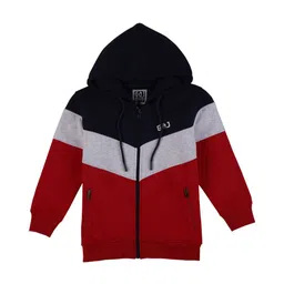 Gini and Jony Boys Hooded Colourblocked Cotton Casual Bomber Jacket-picture-22